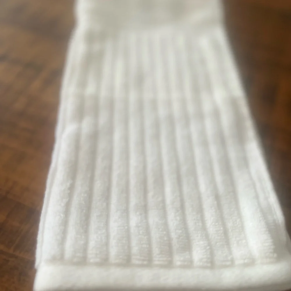 White Cotton single washcloth/Free w/ purchase Let